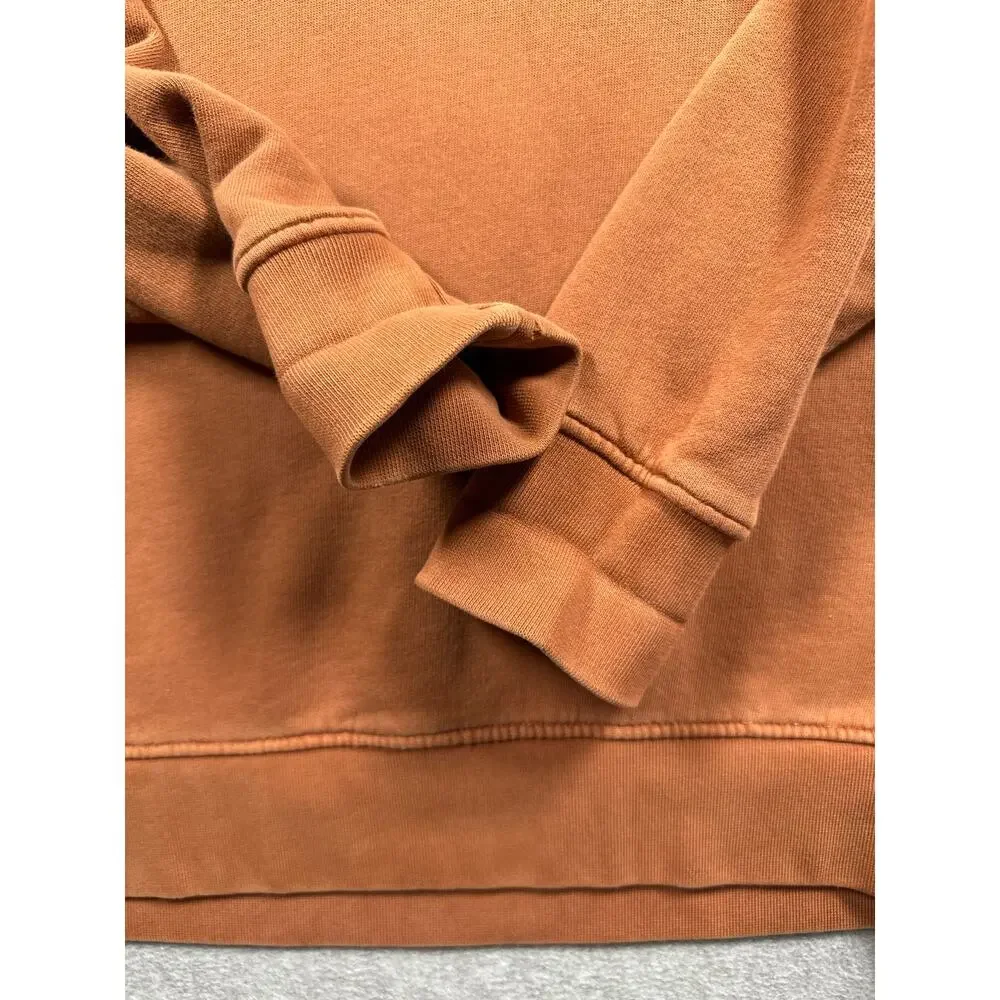 MATE the Label Organic Fleece Crew Neck Pullover Men's XS/S Terracotta Brown